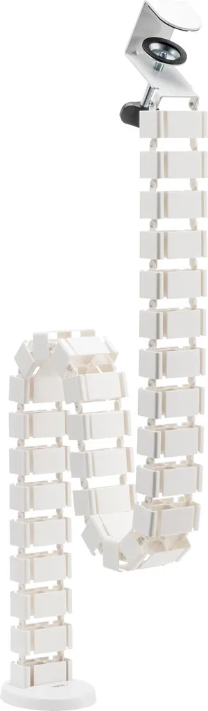 Goulotte passe-câble LogiLink KAB0093 en acier blanc avec fixation pied
