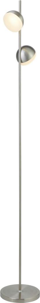 LED Stehlampe Metall Touch 3000 K warmweiß 555 lm 142 cm hoch in Silber matt Retro
