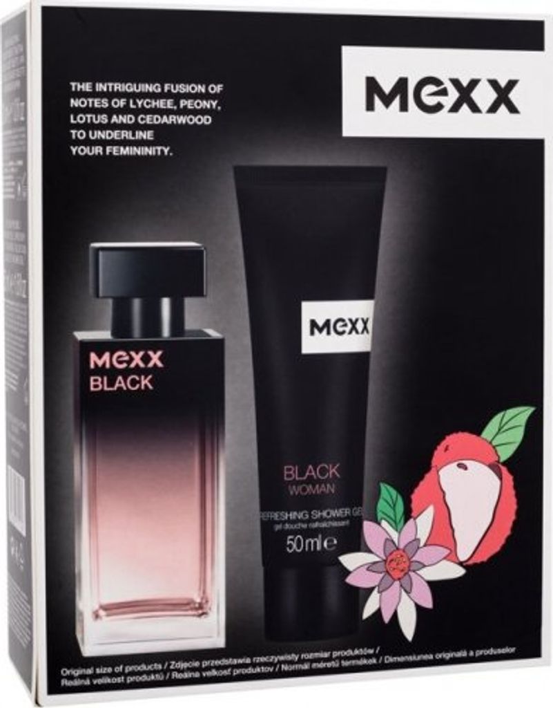 MEXX Black Woman Eau de Toilette Gift Pack 30ml + Shower Gel 50ml