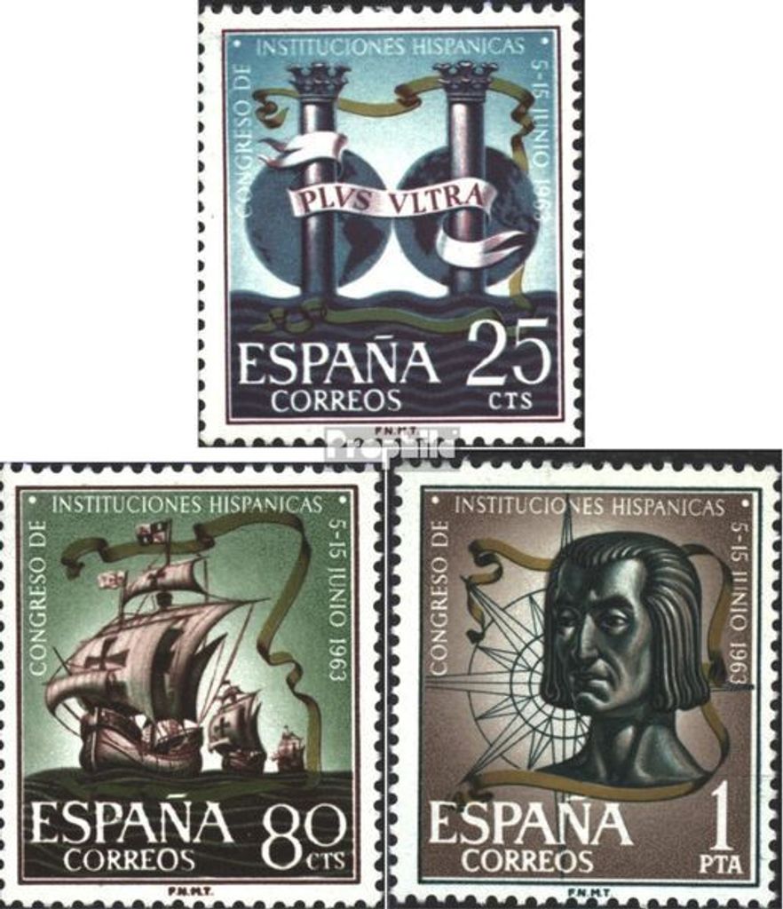 Briefmarken Spanien 1963 Mi 1401-1403 (kompl.Ausg.) postfrisch Kulturkongress