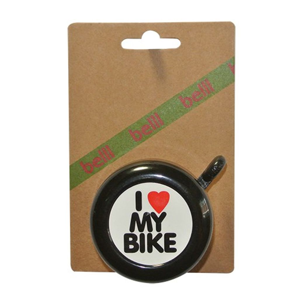 BELLL Fahrradklingel I love my Bike Schwarz, auf Karte