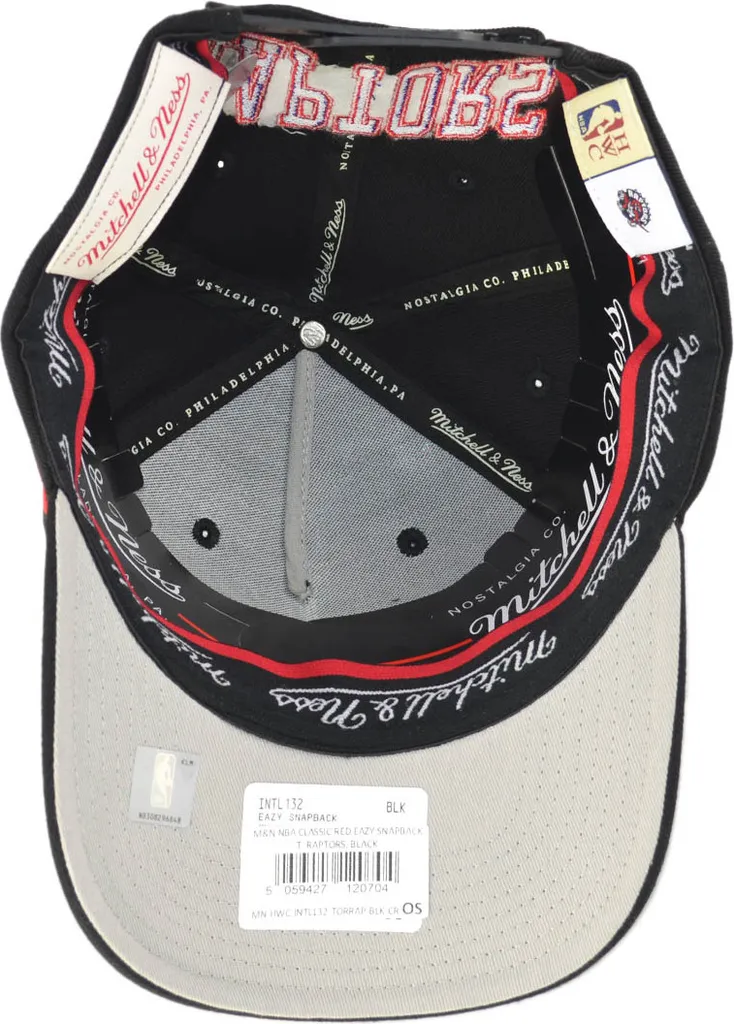 Casquette NBA Toronto Raptors Mitchell & Ness Eazy Snapback Noire