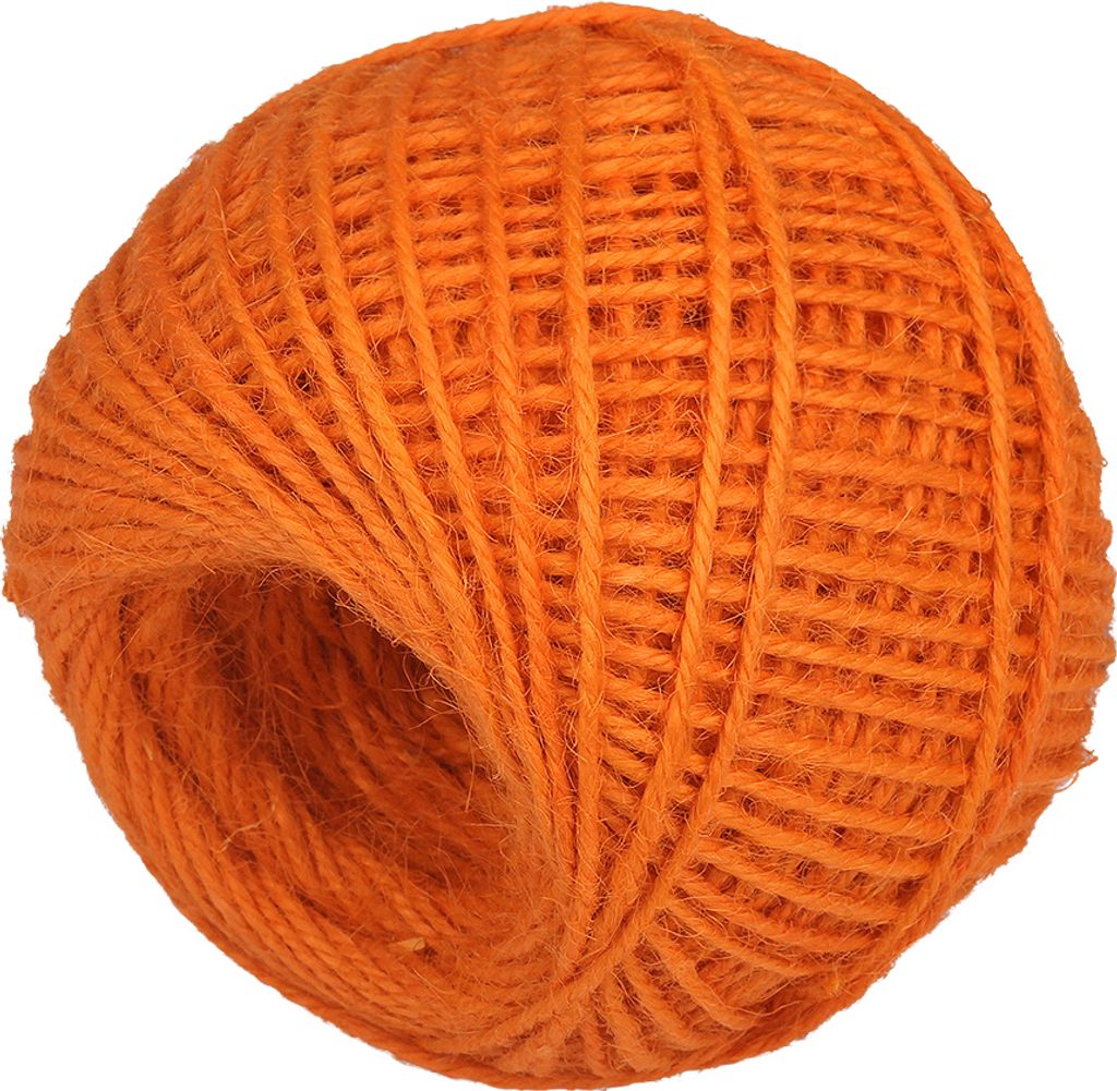 50 m 2mm verdrehte natürliche Schnurleinen -Sackleinen Hanfseil Weihnachten DIY Supplies Nachbildung Nachbildung-Orange