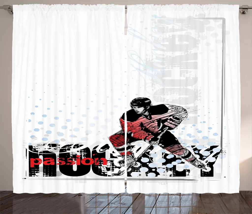 Tende Soggiorno Hockey ABAKUHAUS 280x175 | Grafica Goalie Multicolore