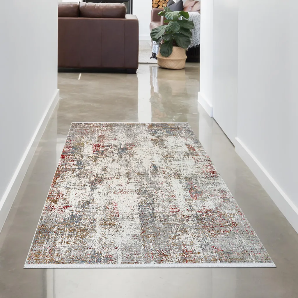 Tapis de Sol Déco Salon Abstrait 80x150 cm pour Intérieur Moderne
