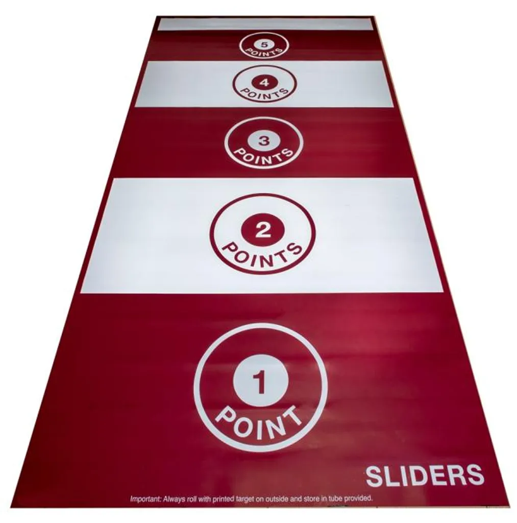 Tapis de Curling Sliders Target - Jouez au Curling Partout sans Glace