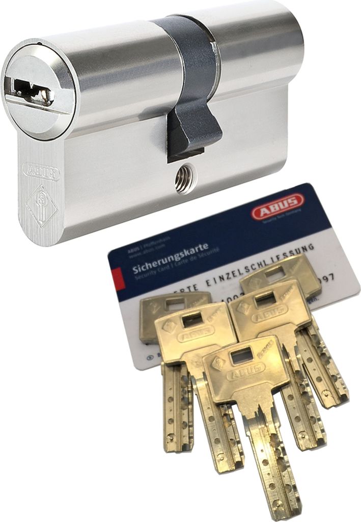 ABUS Bravus.4000 Doppelzylinder mit BZD u. N+G, Länge (a/b) 50/50mm (c=100mm), mit 5 Schlüssel, nach DIN EN1303, Angriffswiderstandsklasse D, RC2...
