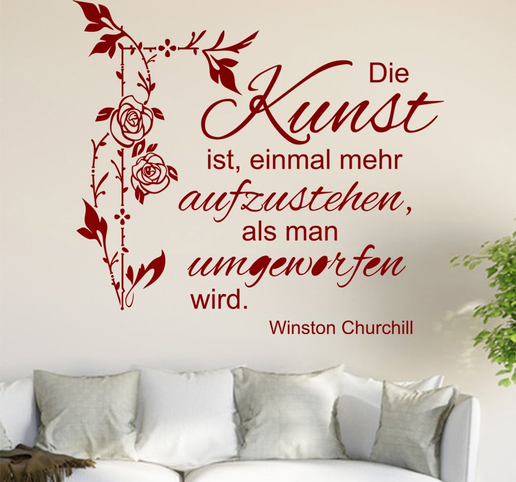 Die Kunst ist, einmal mehr .... Wandtattoo in 6 Größen - Wandaufkleber Wall Sticker - Dekoration, Küche, Wohnzimmer, Schlafzimmer, Badezimmer