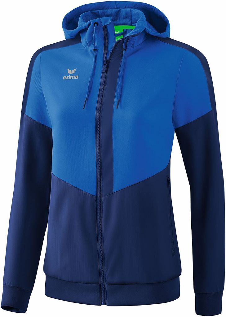 Erima Squad Tracktop Jacke Mit Kapuze Damen - New Royal / New Navy | Größe: 42