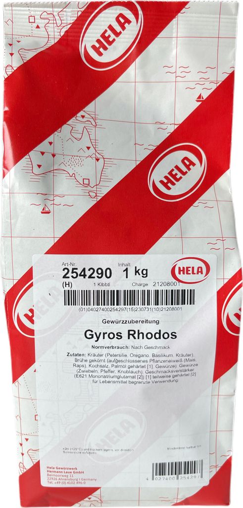 1 kg Hela Gyros Rhodos Gewürzmischung Produktbild 