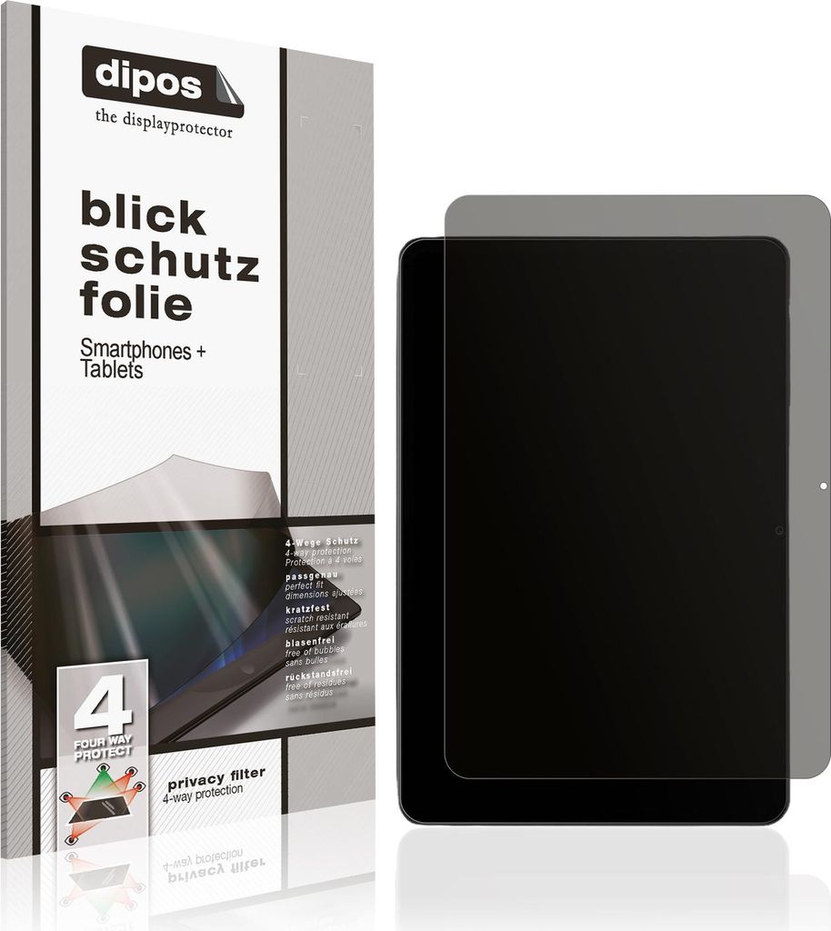 Blickschutzfolie für Doogee Tab A9 10 Zoll matt Schutzfolie Folie Display Schutz dipos