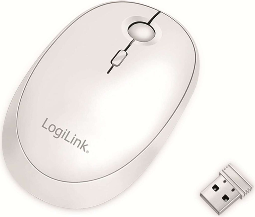 LogiLink Dual-Maus weiß 2,4 GHz Funk/Bluetooth