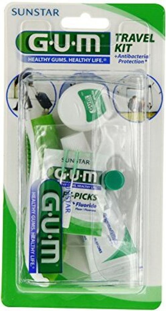Gum Travel Kit Zahnbrste+Zahnseide+Zahnpasta 1 St Produktbild 