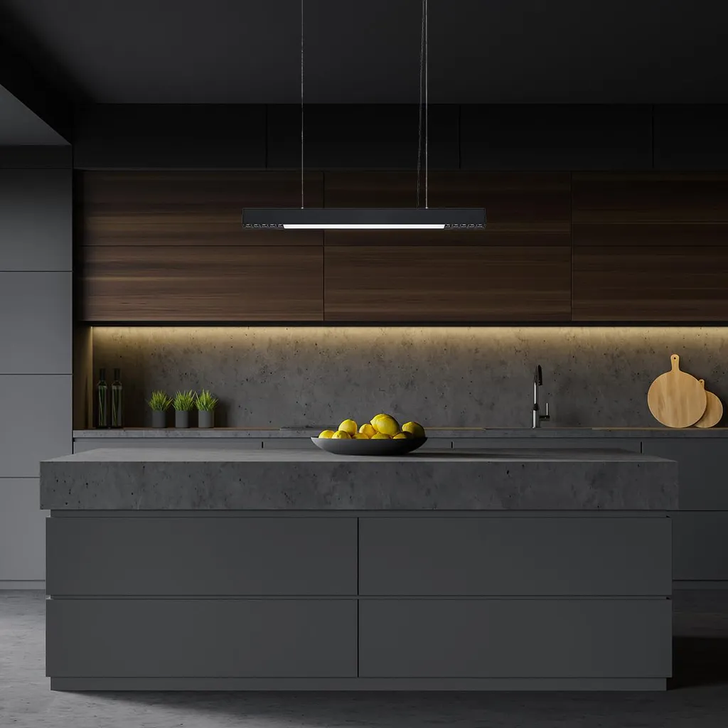 Suspension LED de Table à Manger 120cm CALI Noir Éclairage Réglable - 3