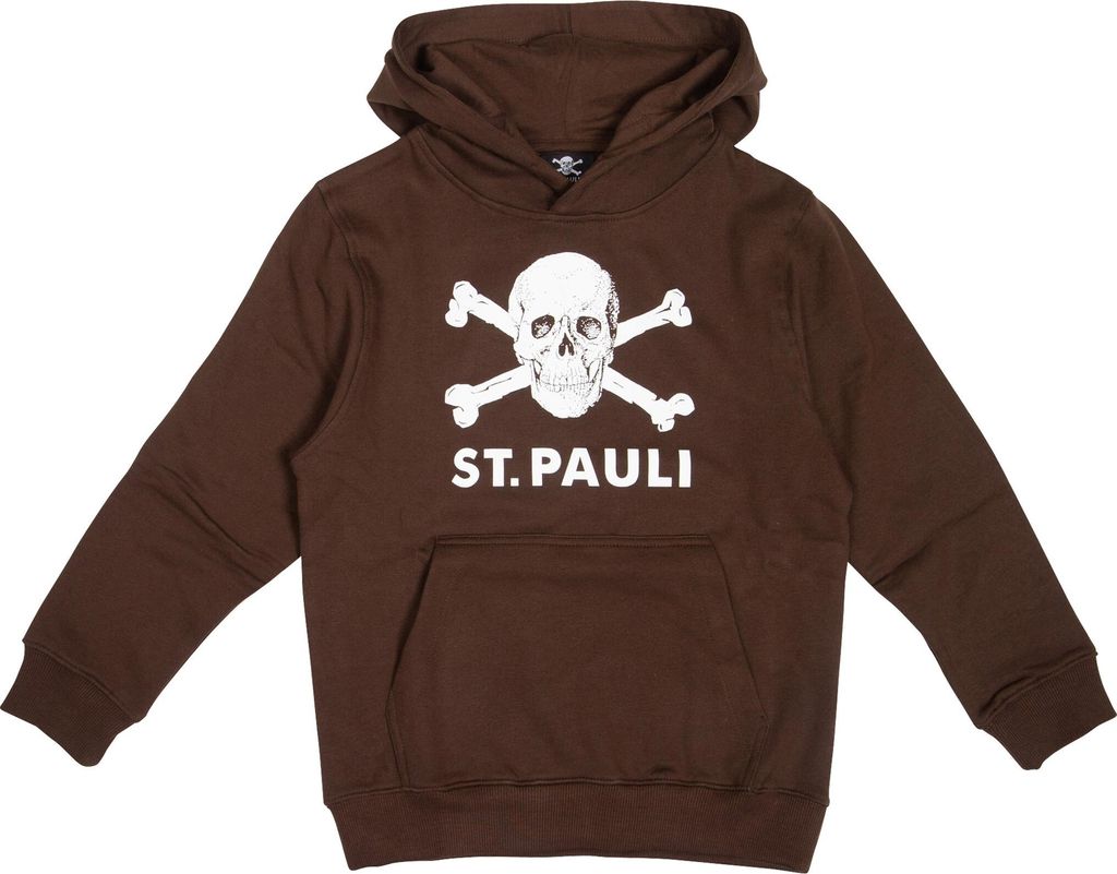 FC St. Pauli - Kinder Kapuzenpullover Totenkopf - braun Produktbild 