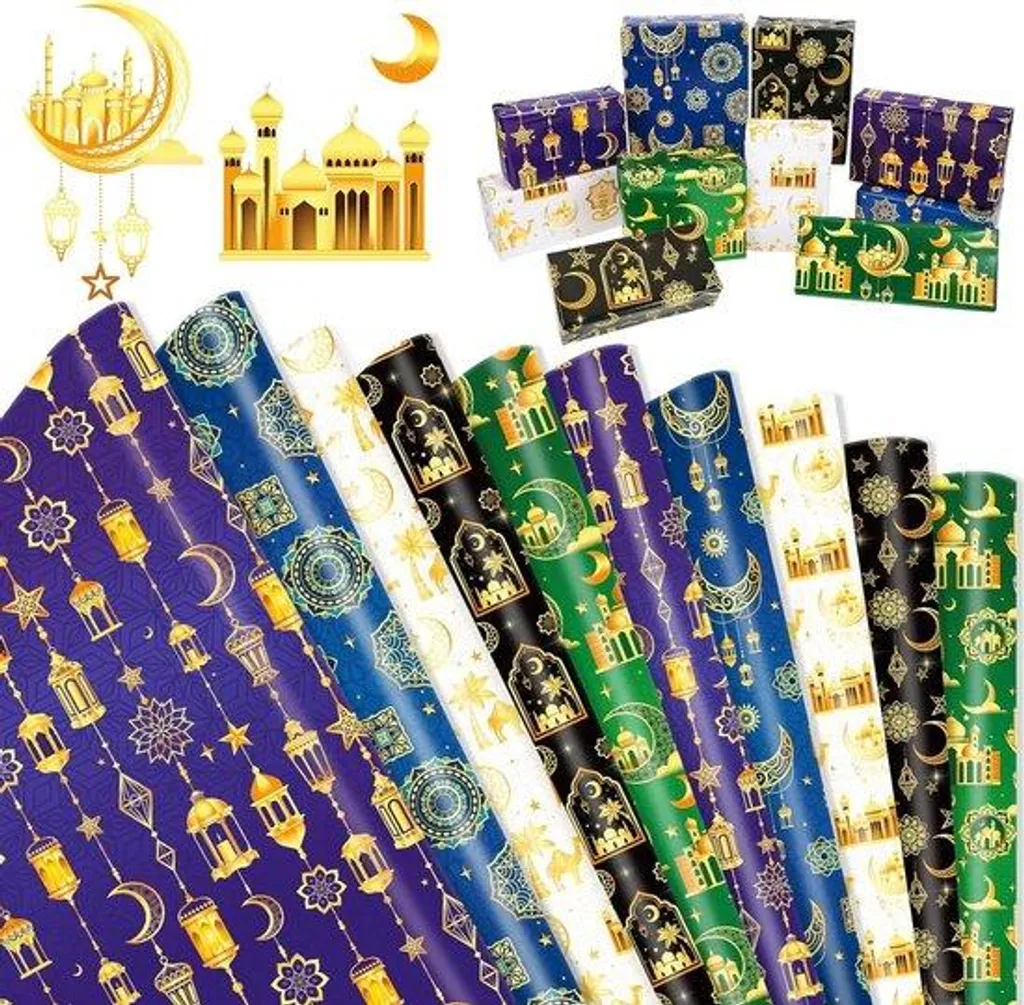 Papier créatif Ramadan assortiment de 10 feuilles pour déco