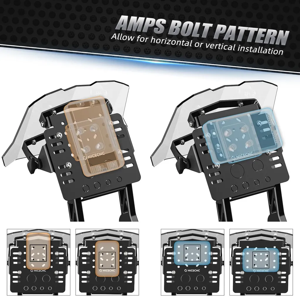 Support GPS inclinable noir multi-vélos avec platine de fixation réglable
