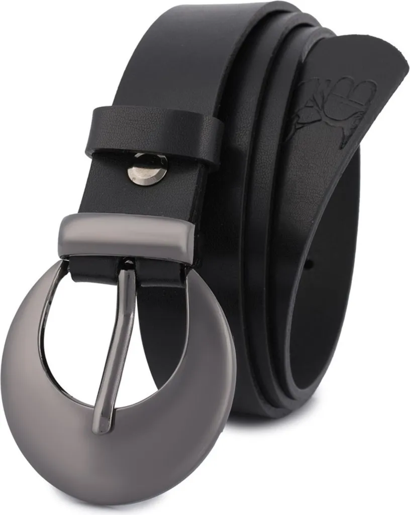 Ceinture Beltimore o0495 en cuir véritable noir pour homme élégant