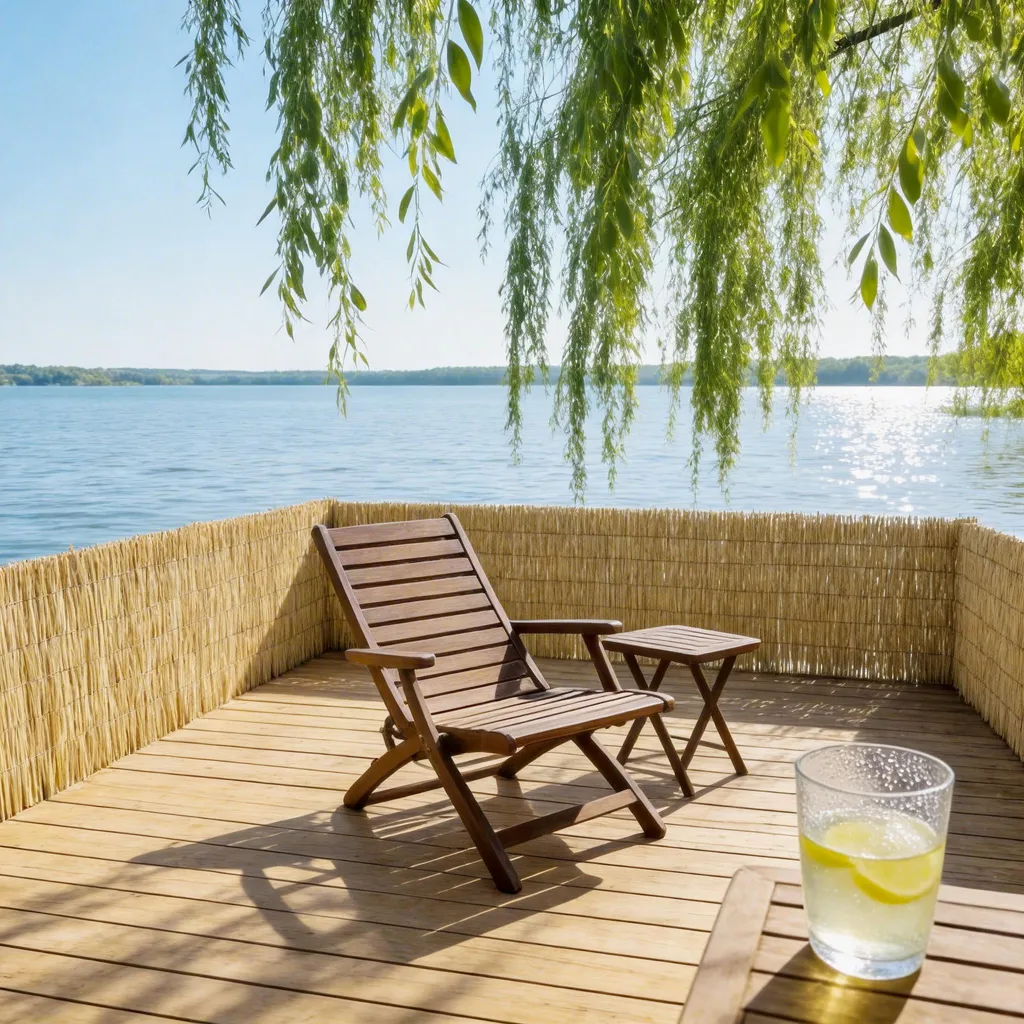 Brise-Vue Roseau Facile à Installer - Solution Intimité Jardin 3m - 9