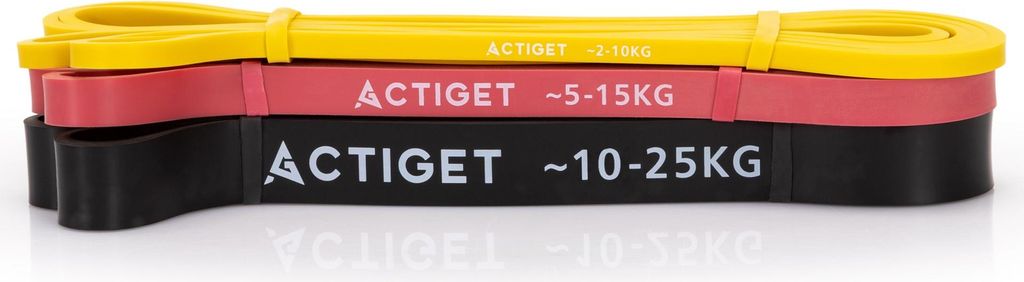 ACTIGET Widerstandsbänder, 3er-Set, Trainingsband für Fitnessübungen