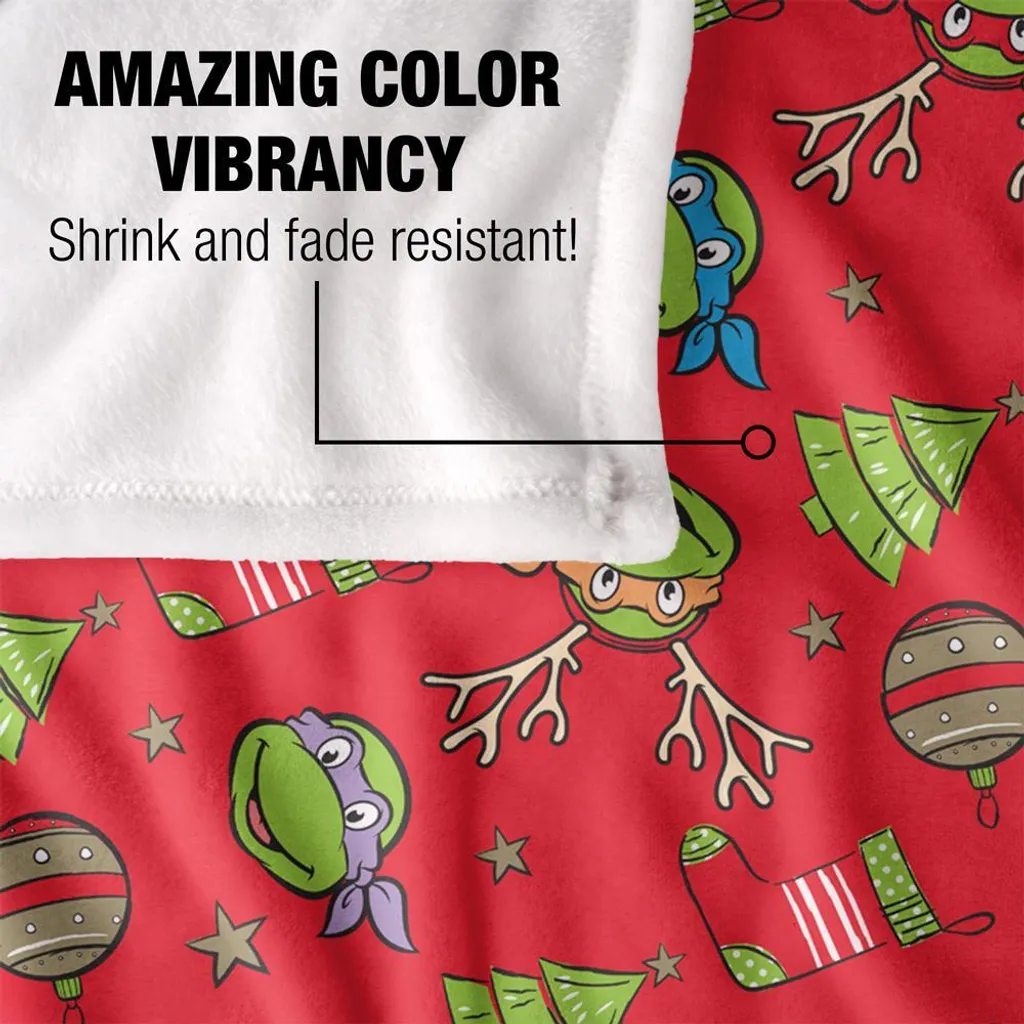 Couverture TMNT Supersoft Soyeuse Multicolore Noël 152cm x 127cm - 4