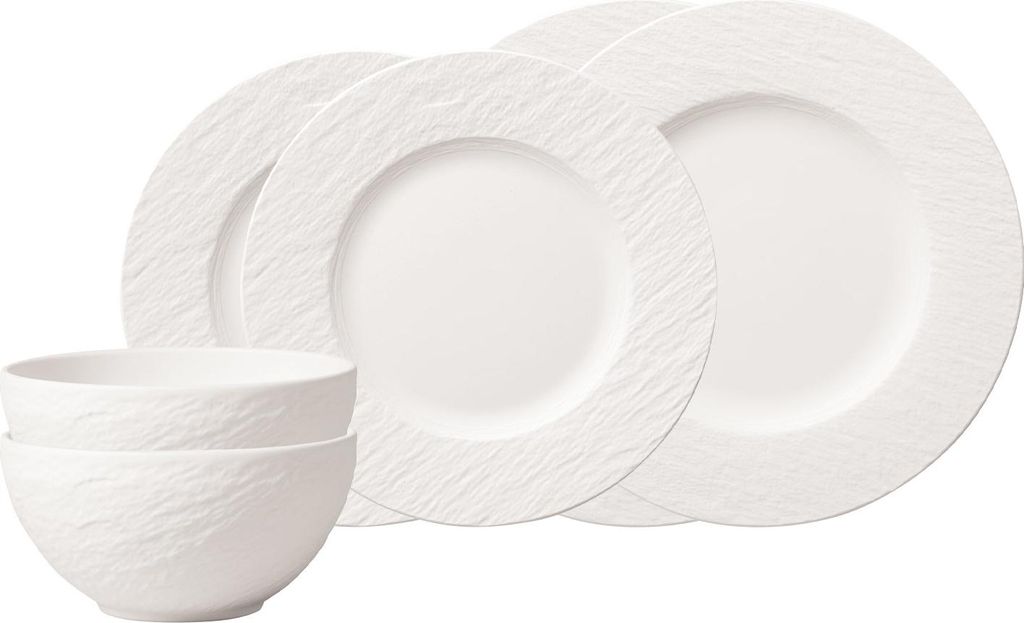 Villeroy & Boch Manufacture Rock Blanc Basic-Set 6-teilig