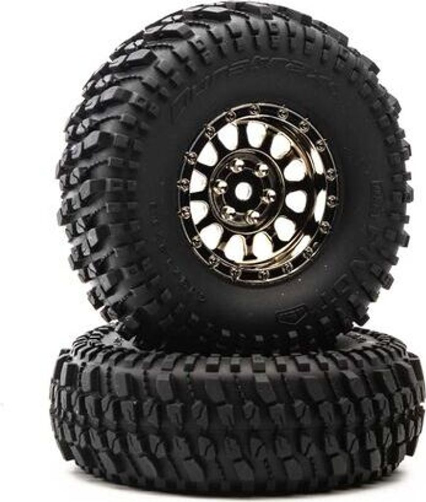 Duratrax Reifen Class 1 Deep Woods CR C3 Mntd 1.9" Blk/Chr (2)