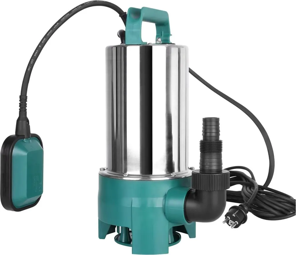 Pompe de relevage automatique pour eaux usées et étang de jardin vert