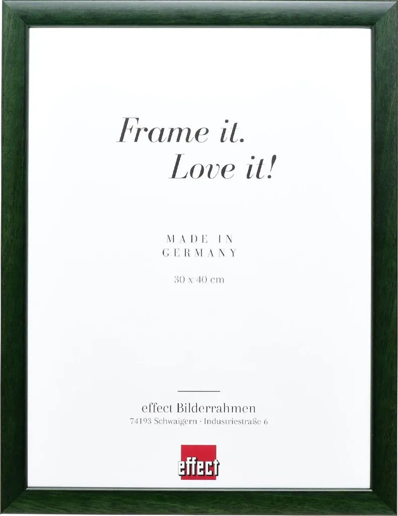 Cornice per foto in legno Effect Profilo 43 Tannengrün 25x50 cm vetro artistico