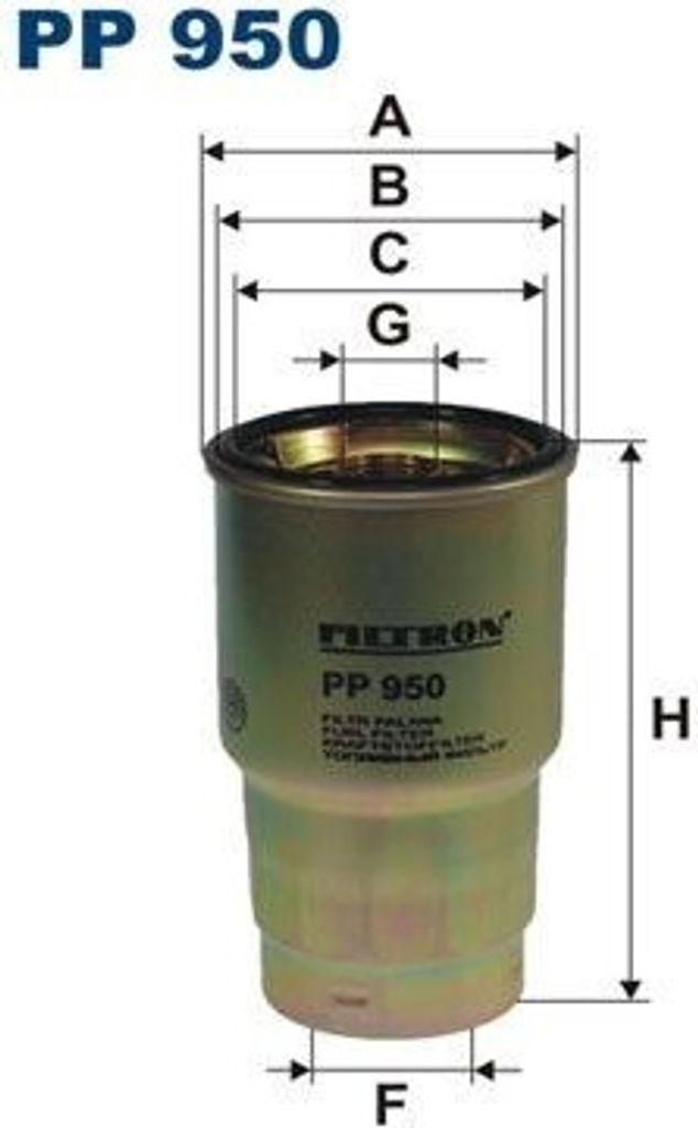 FILTRON KRAFTSTOFFFILTER Anschraubfilter PP 950