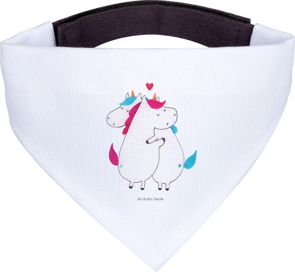 Mr. & Mrs. Panda Halstuch Hund Einhorn Mitteilung - Weiß - Geschenk, Unicorn, Spruch, Hunde, Tuch, Einhörner, Für, Valentinstag, Liebe