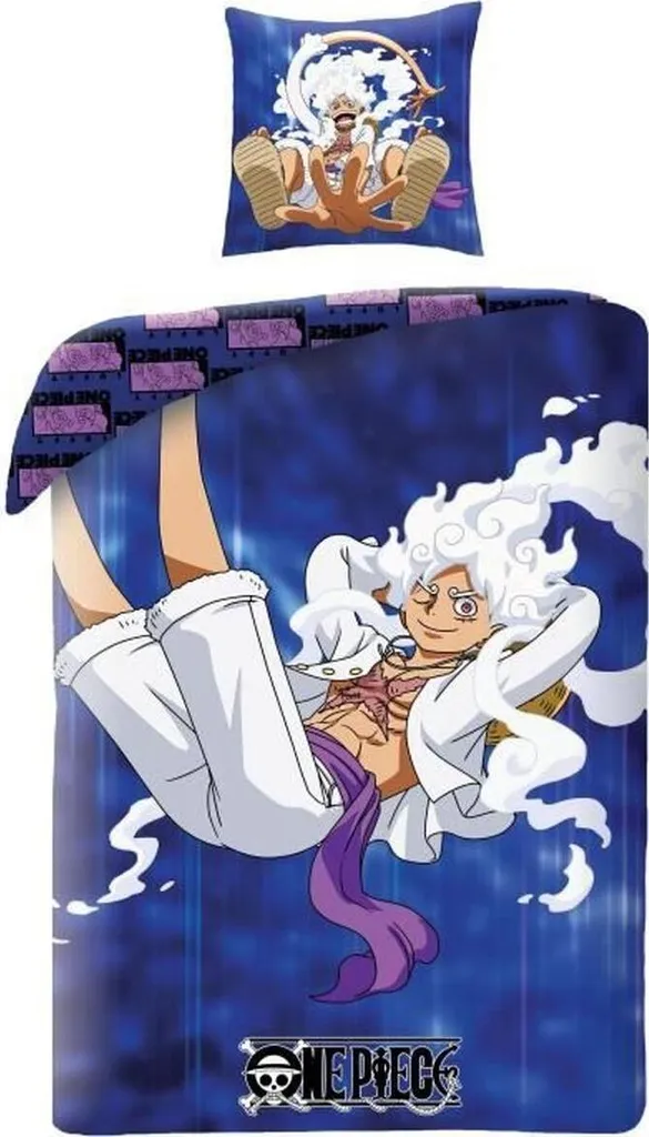 Parure de couette One Piece Bleu pour décoration chambre lit double