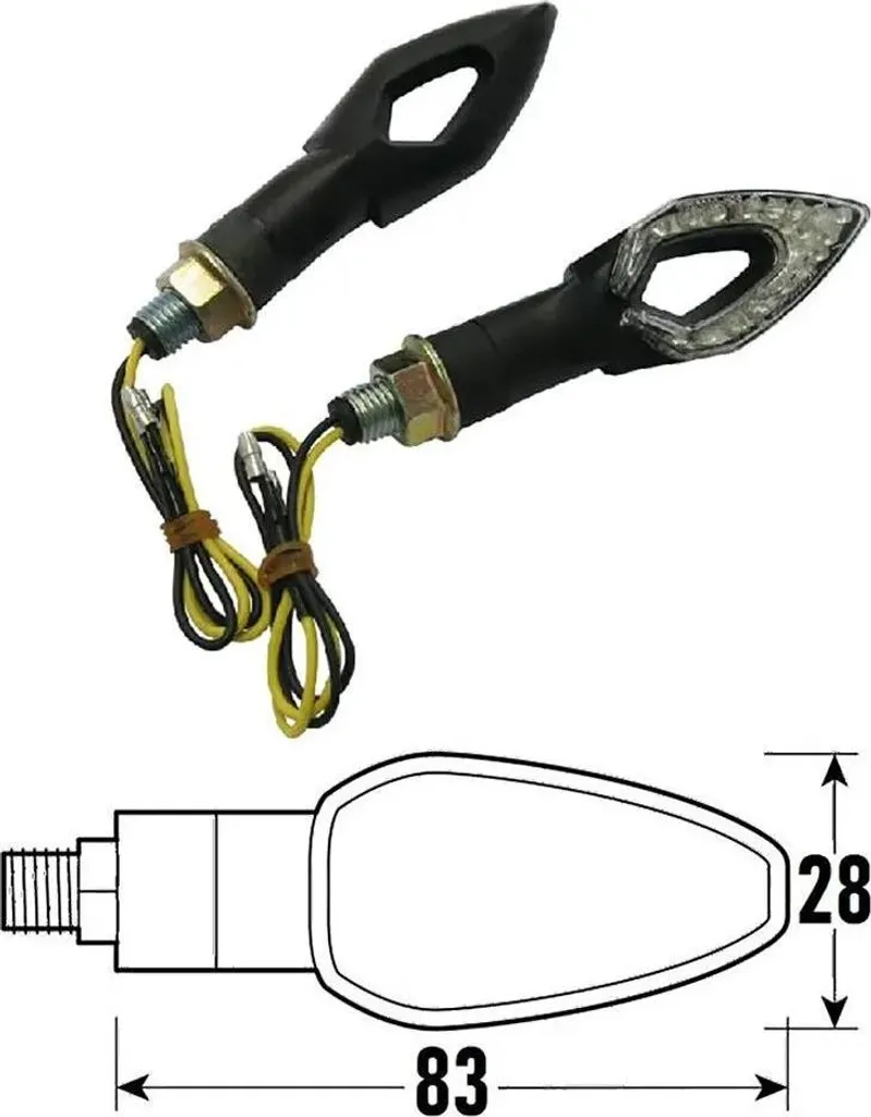 Clignotants Moto Bcr Spear Golden One Size - Éclairage LED Haute Qualité