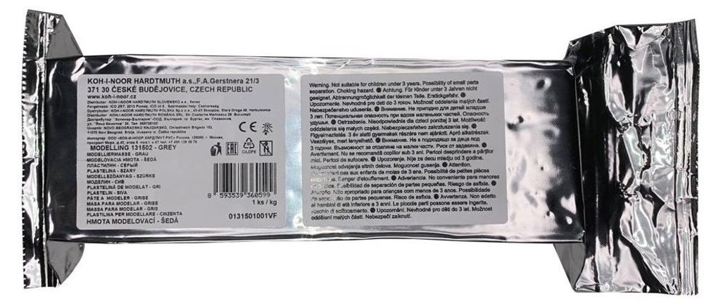 Modelliermasse- Schul- Modelliermasse -1000 g , grau ( ..1501001VF )