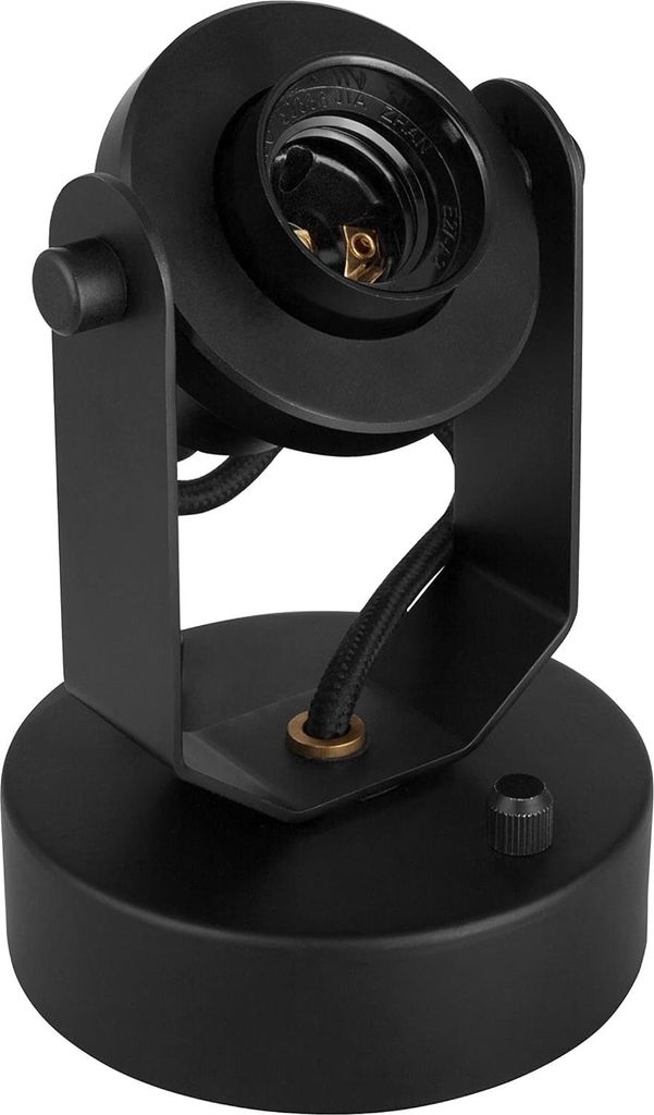 Osram Vintage Edition 1906, Wall Flex Light, Schwarz, E27-Fassung, Wandleuchte, IP20, exklusive Leuchtmittel, Aluminiumgehaeuse