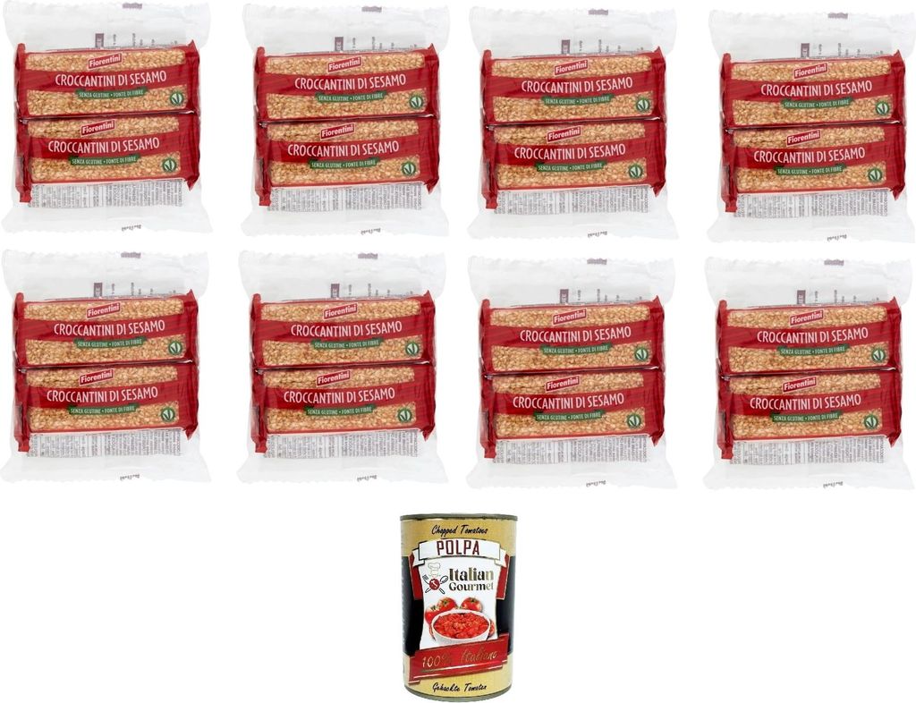 Fiorentini Croccantini di Sesamo Sesam Croccantini 8x 120gr + Italian Gourmet polpa 400g