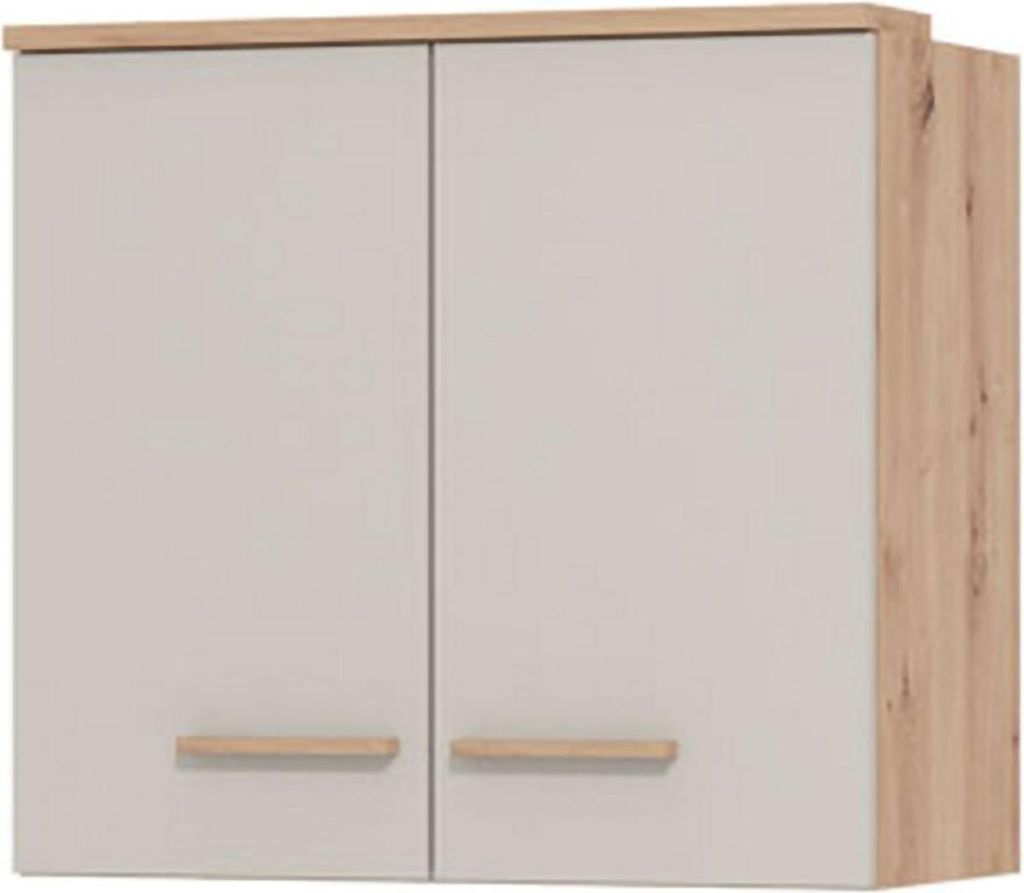 Dmora Küchenvitrine, Sarazena 60x31x56h cm Beige, 1 Regal, 2 Türen