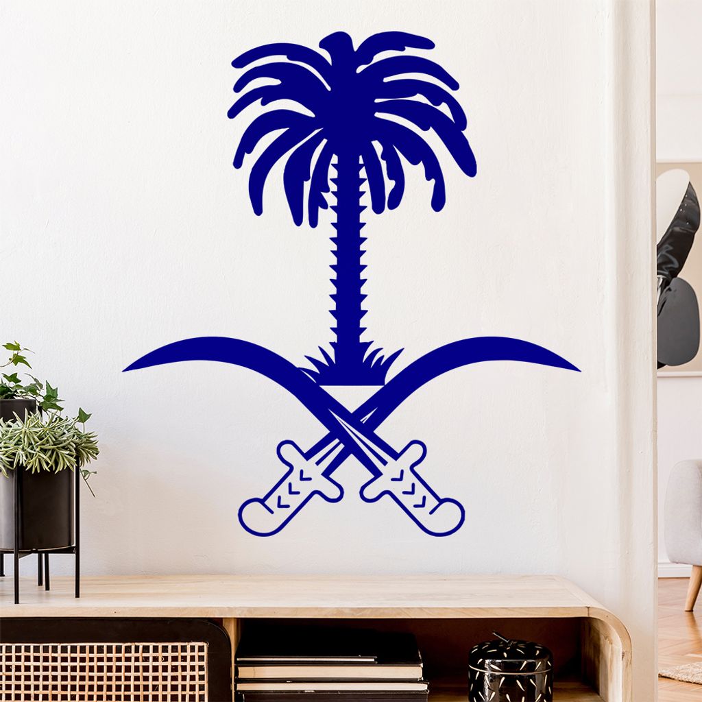 Saudi Arabien Wappen Wandtattoo Wandaufkleber Wall Sticker - Dekoration, Küche, Wohnzimmer, Schlafzimmer, Badezimmer