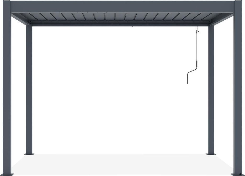 PIANA 3x2m freistehende, bioklimatische Pergola aus grauem Produktbild 