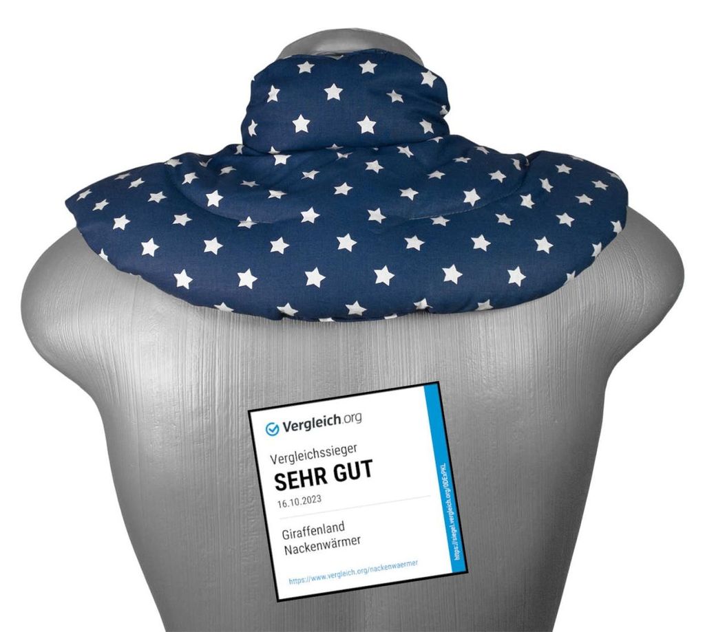 Nackenhörnchen mit Stehkragen Sterne-blau - Produktbild 