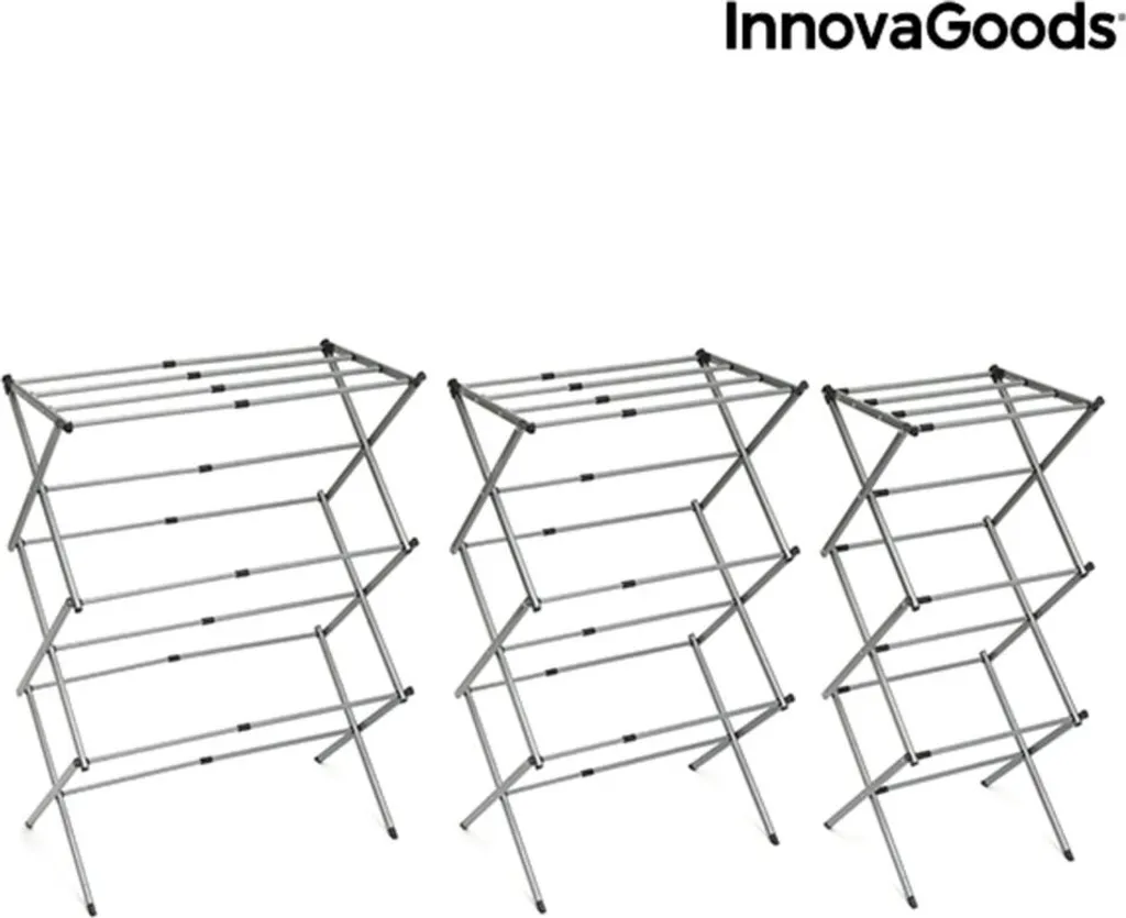 Étendoir à linge extensible 3 niveaux de hauteur en métal robuste - 20