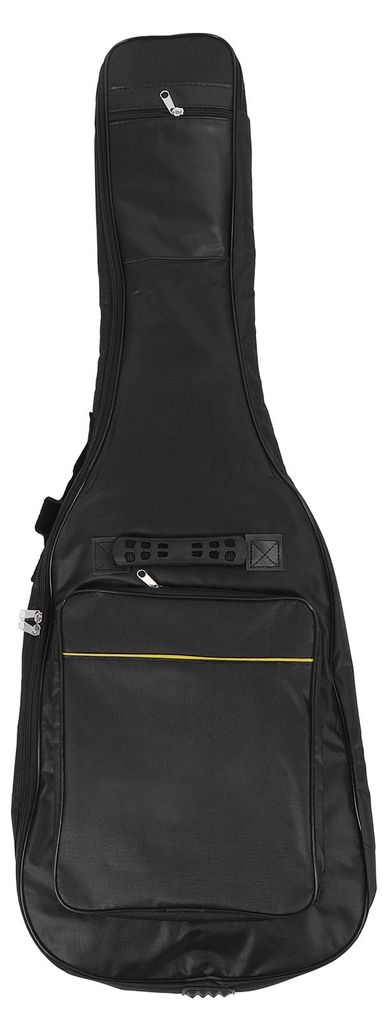 E-Gitarrentasche, 99 cm (39 Zoll), 7 mm Polsterung, wasserdicht, mit Gurttaschen, schwarz