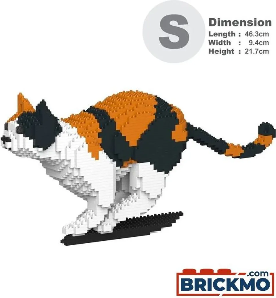 Puzzle 3D Chat en Briques JEKCA 20S-M01 Statuette Décorative à Monter