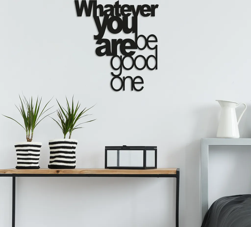Wallity Whatever Nero 65x70: Decoro Casa Metallo Robusto