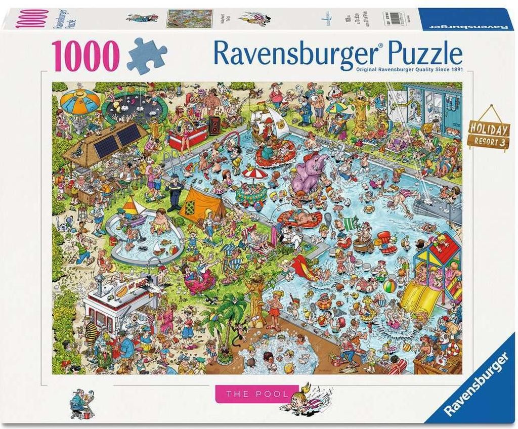Ravensburger - Puzzle 1000 Holiday Resort 3 The Pool Zdjęcie produktu 