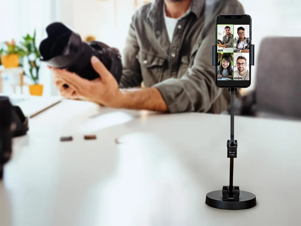 Ipevo SMZ Uplift Support Mobile Noir Ajustable en Aluminium Robuste - 7