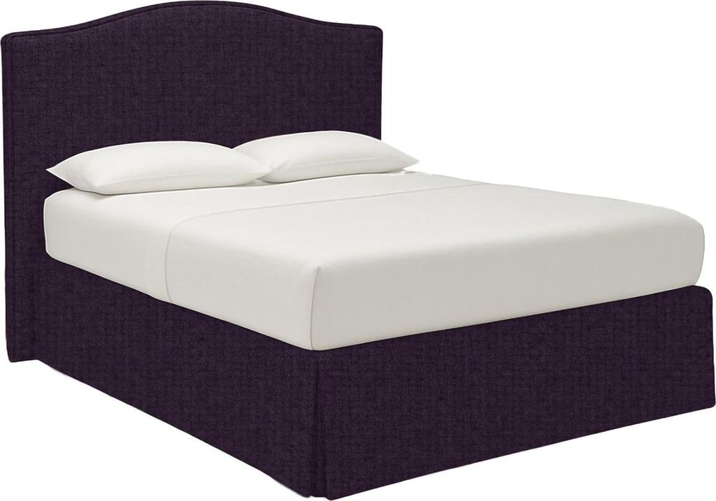 Dmora Bett Halb-Decke, lila, abziehbar, mit Stauraum