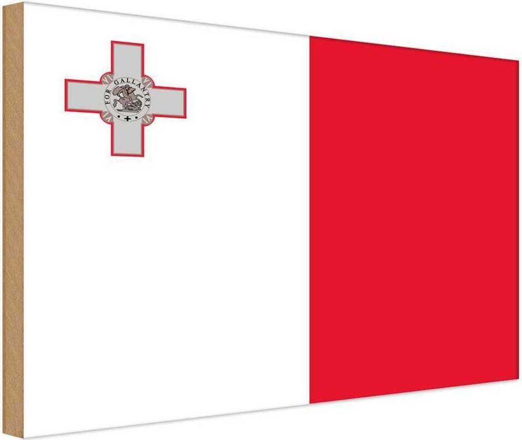 vianmo Holzschild 30x40 cm Maltas Malta Flagge Fahne Wappen