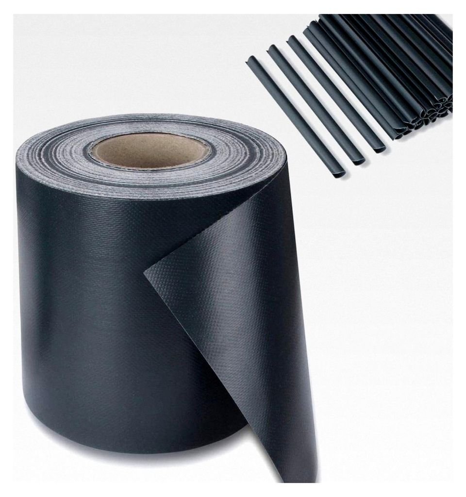 Sichtschutzstreifen für Doppelstabmatten, 50m x 19cm, anthrazit RAL 7016, 450 g/m² – Sichtschutz Zaun inkl. 40 Clips, wetterfest und pflegeleic...