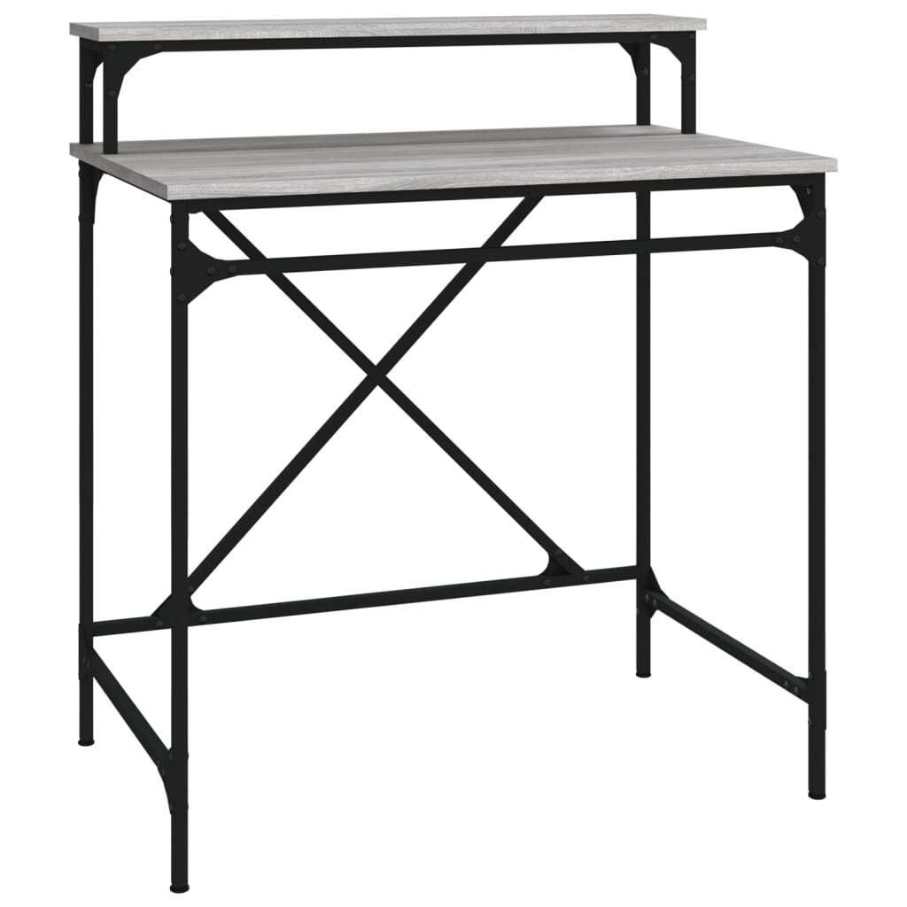 vidaXL Biurko szare Sonoma 80x50x90 cm materiał Zdjęcie produktu 